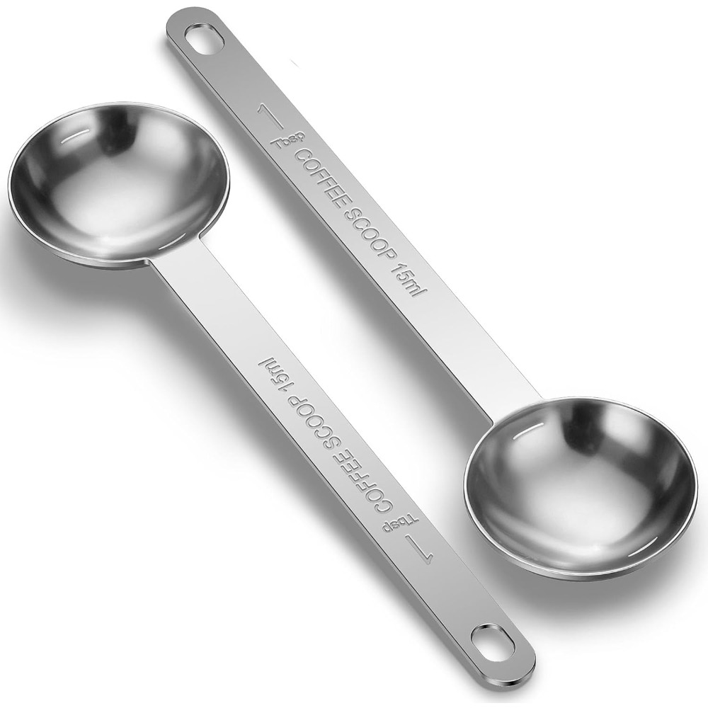 Coffee Tea Spoon - ステンレス鋼ロングハンドルコーヒースクープスプーン 15ML 大さじ計量スプーン 粉末コーヒー、紅茶、ベーキングパウダー用 キッチンツール