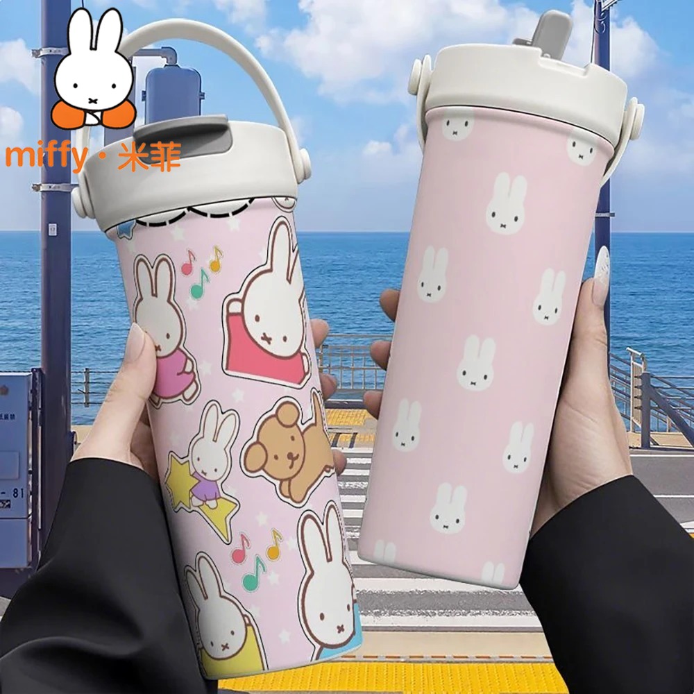 Coffee Tea Japan - ミッフィーラビット ハンドヘルドサーモス デュアルドリンクストローカップ 大容量マグ ポータブルコーヒー ティーボトル