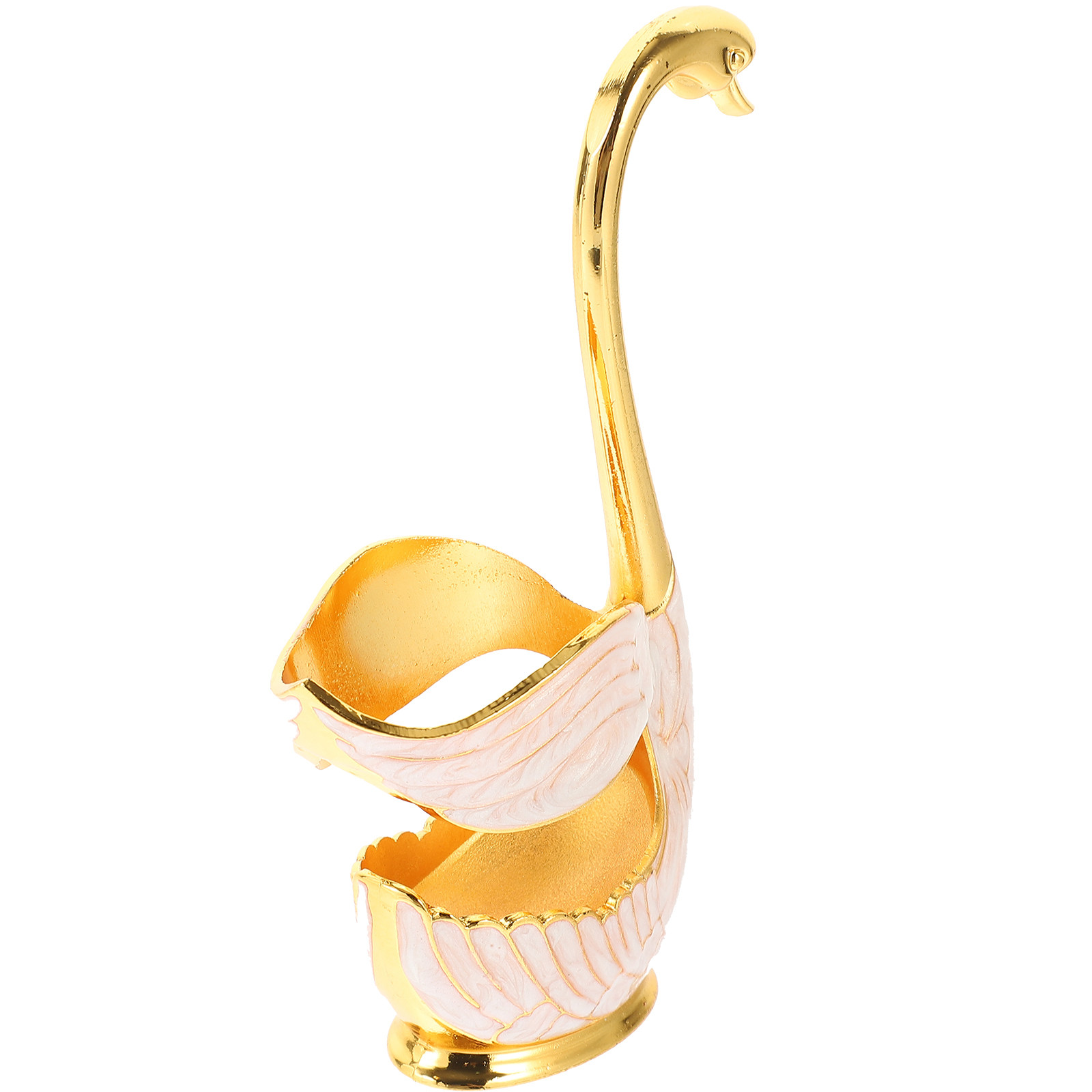 Coffee Tea Spoon - スワンスプーンホルダー デザートコーヒー アイスクリームフォークベース コンパクトメタル食器オーガナイザー アフタヌーンティーパーティー キッチン装飾用
