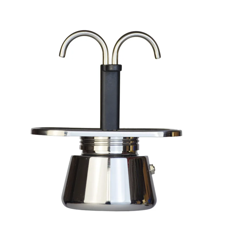 Moka Pot Stove - ステンレス鋼のミニ鍋,二重管,イタリアのコーヒーメーカー,家電,200ml, 304