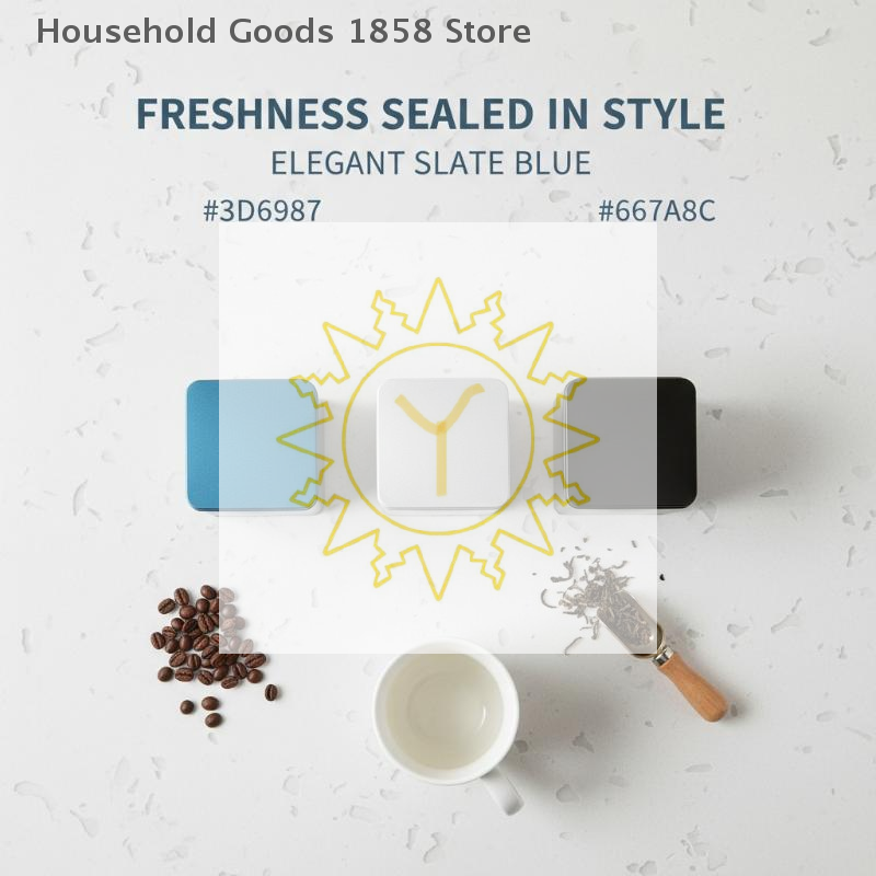 Coffee Tea And Bean Leaf - コーヒー豆、茶葉、砂糖保存瓶、空の茶缶容器、調味料、コーヒー豆ポット容器、卓上ティーバッグ缶