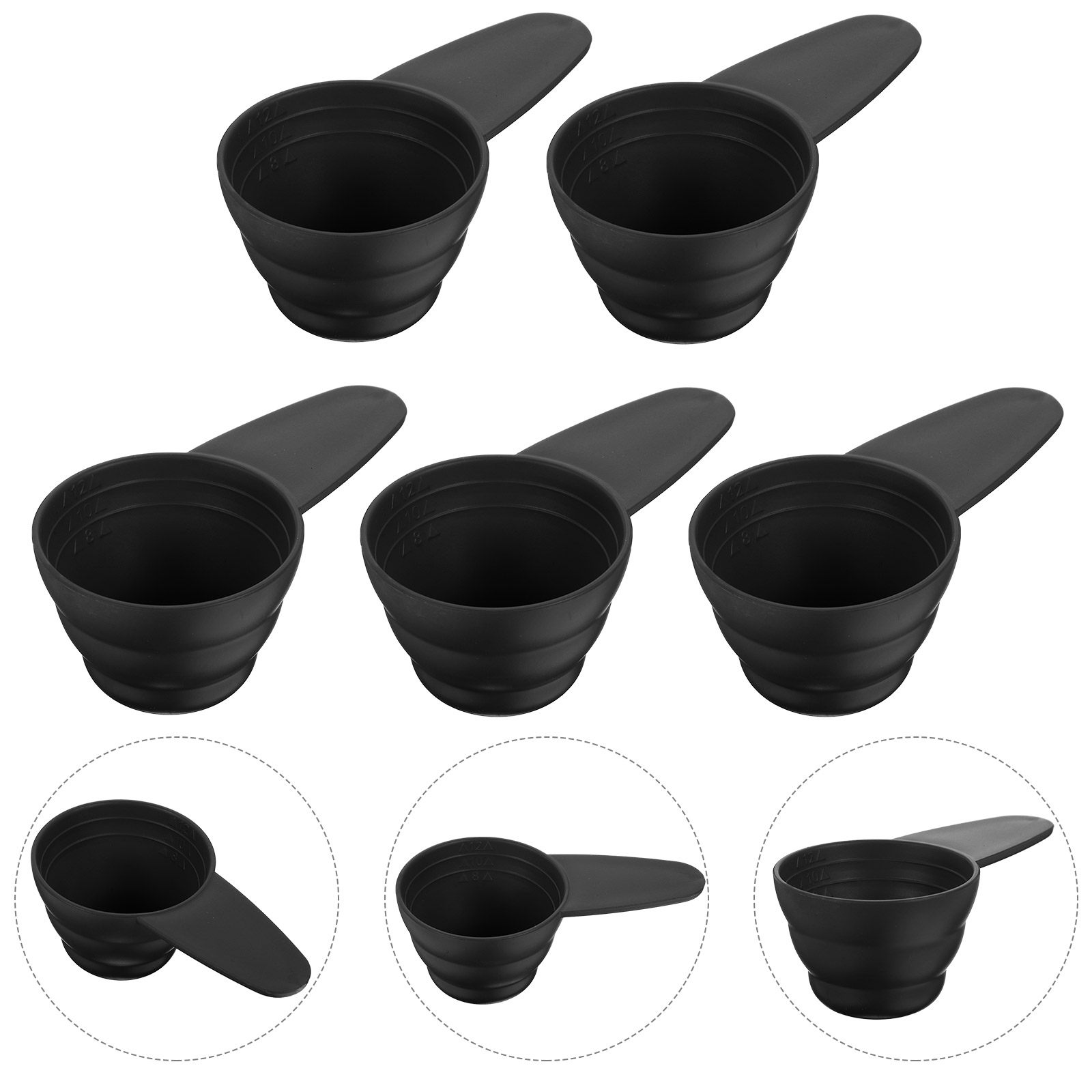 Coffee Tea Spoon - 5 個の計量スプーンロングハンドルコーヒー豆スクープポリッシュキッチン計量スプーン乾燥液体材料用茶砂糖スパイス用