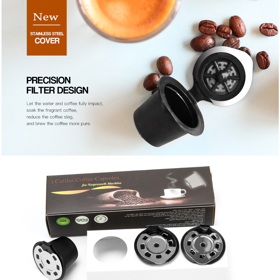 Coffee Tea Spoon - アップグレード版コーヒーカプセルフィルターカップ詰め替え再利用可能なコーヒーカプセルネスプレッソマシン用ポッドスプーン茶バスケット
