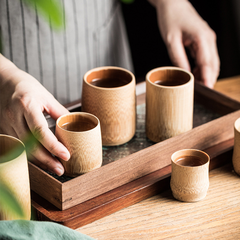 Coffee Tea Japan - 竹製の手作り木製カップ,日本のスタイル,刻まれた天然のウォーターカップ,お茶,ビール,コーヒー,ジュース,飲用カップ,家庭用