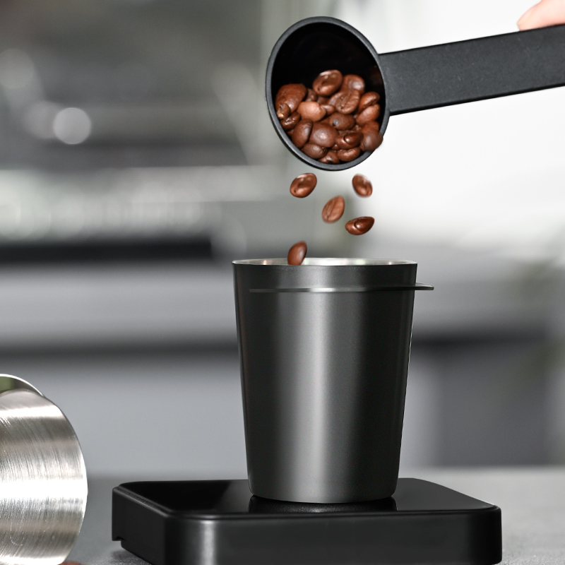 Coffee Tea Bean - コーヒー計量カップ 51/58mm コーヒー豆計量カップ 304 ステンレス鋼交換用カフェバリスタツール エスプレッソマシン用