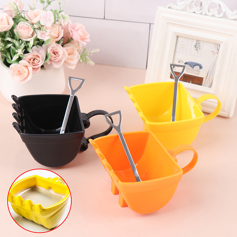 Coffee Tea Spoon - 【YA】シングルショベルバケットカップ ハンドティーコーヒー ファニーマグ ショベル付きスプーン