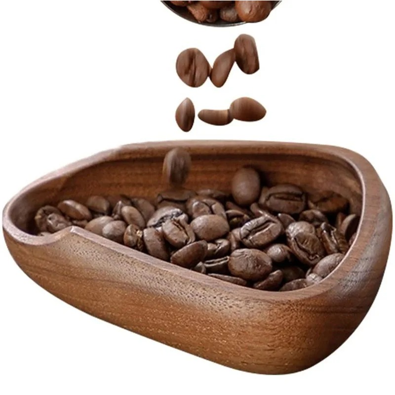Coffee Tea Bean - コーヒー豆用量トレイ無垢材クルミ豆シャベルスクープメジャーティーセパレーター容器エスプレッソキッチンツール