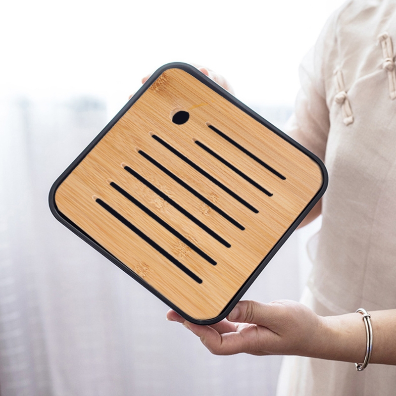 Bamboo Tea Tray - 竹ティートレイ ミニ竹中国カンフーティーテーブルサービング、サービングトレイボックス