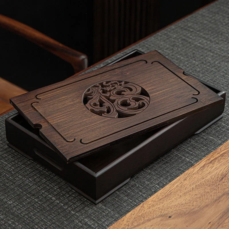天然竹トレイ、ティーテーブル木製トレイ、カンフーティーセット - Bamboo Tea Tray のレビューと価格