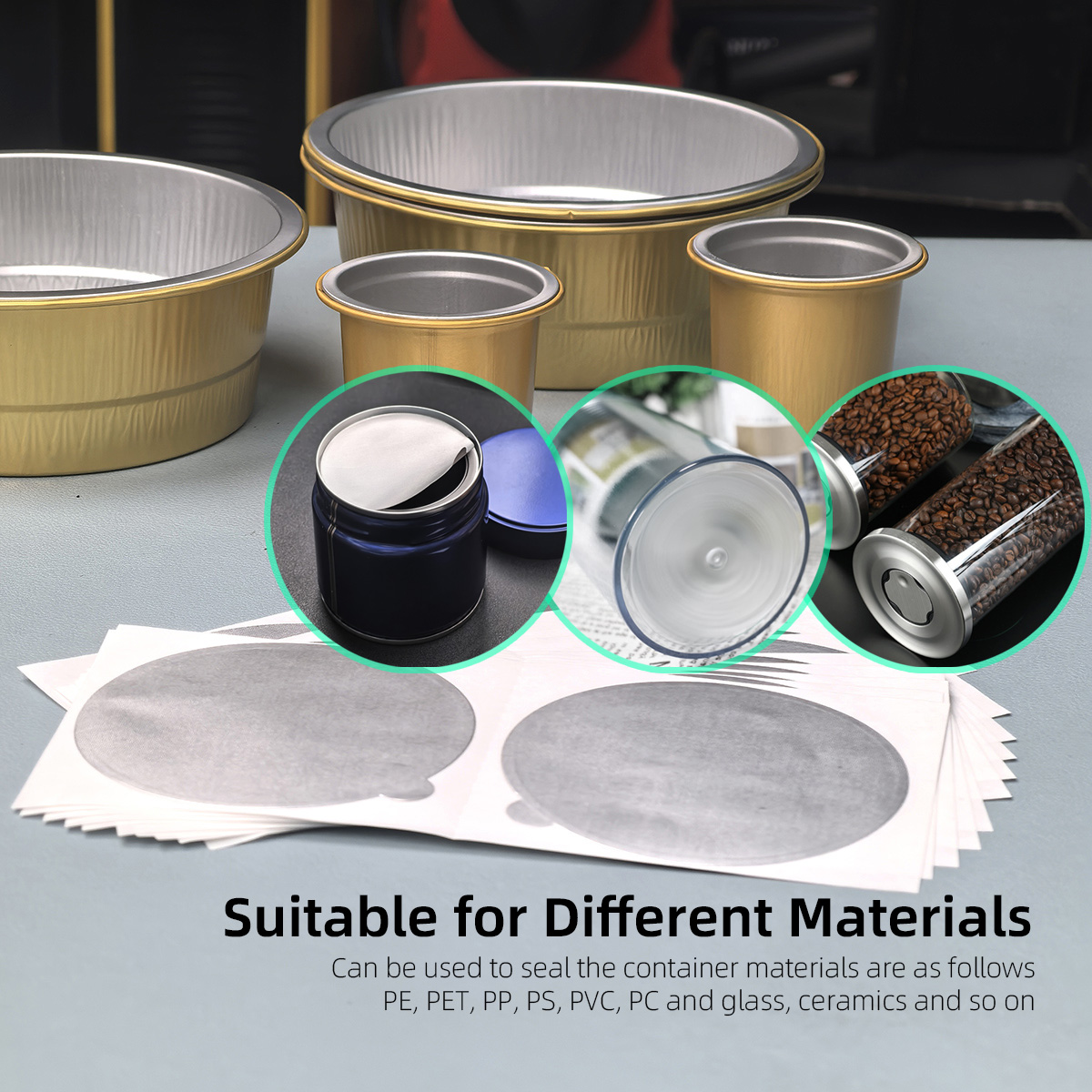 50 個の自己粘着アルミホイル蓋シール再利用可能なカプセルコ - Coffee Tea Etc のレビューと価格