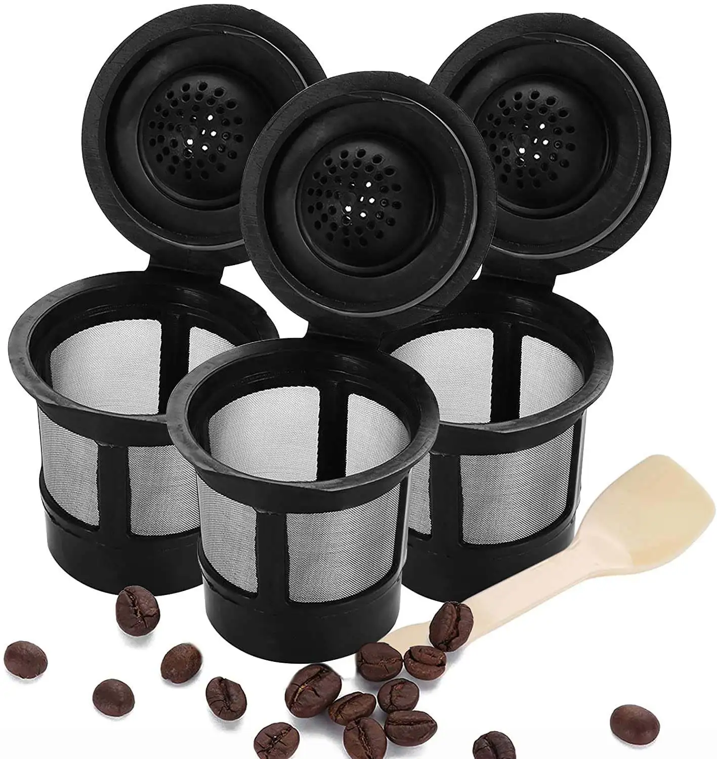 再利用可能なコーヒーポッド、詰め替え可能なKカップ、スプーン - Coffee Tea Spoon のレビューと価格
