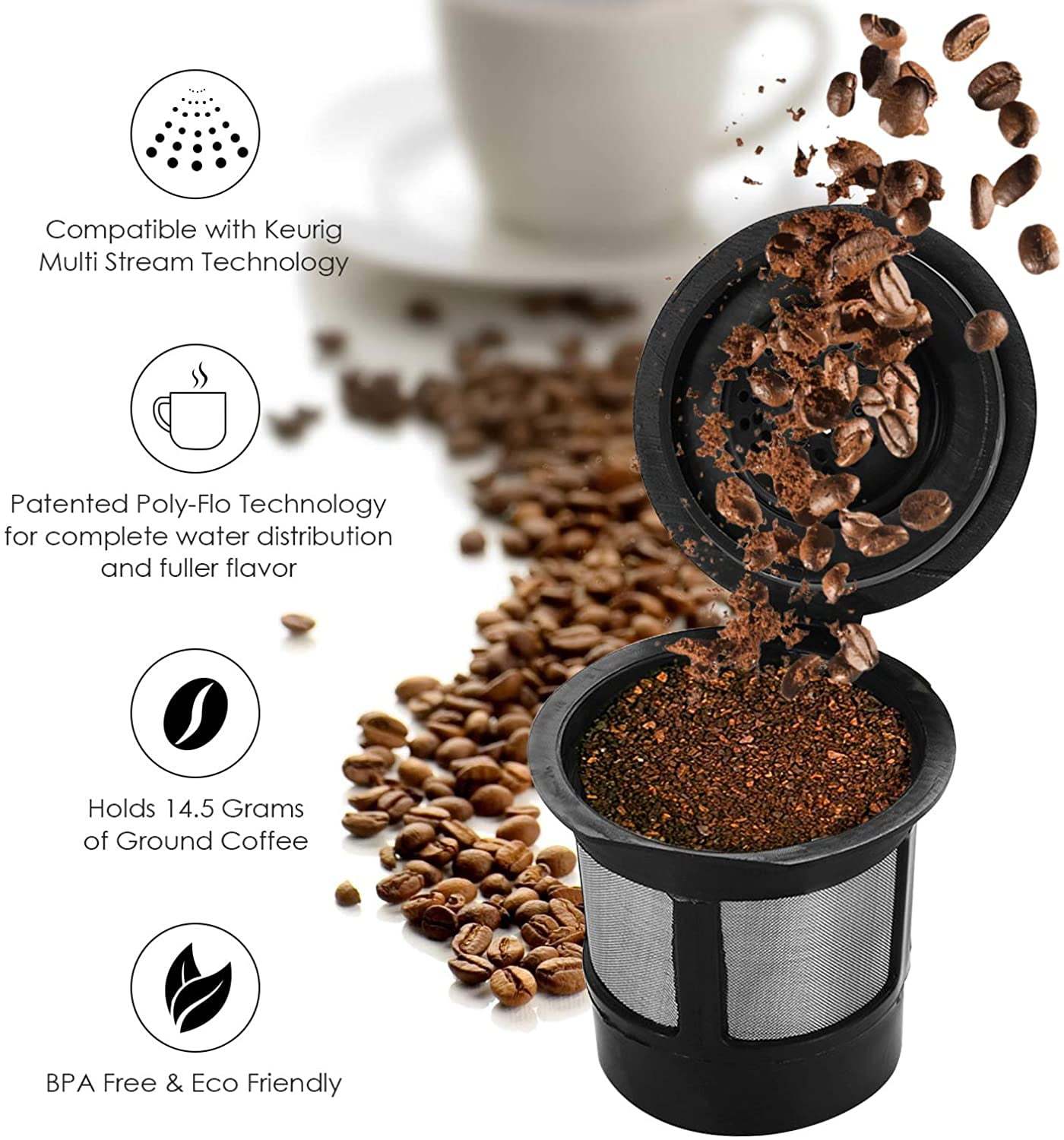 再利用可能なコーヒーポッド、詰め替え可能なKカップ、スプーン - Coffee Tea Spoon のレビューと価格