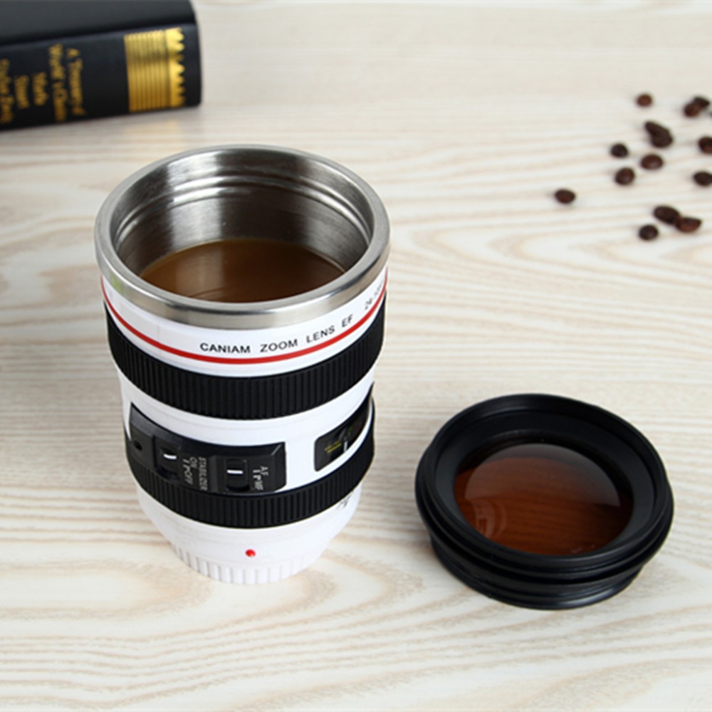 クリエイティブスチールカメラレンズコーヒーマグ、面白いティー - Coffee Tea Japan のレビューと価格