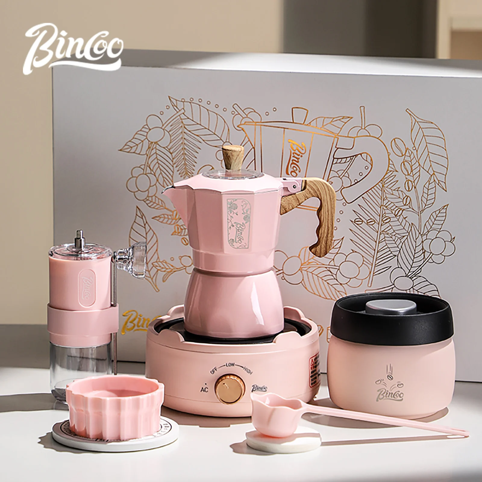 BINCOO デュアルバルブ モカポット ギフトボックス 抽 - Moka Pot Stove のレビューと価格