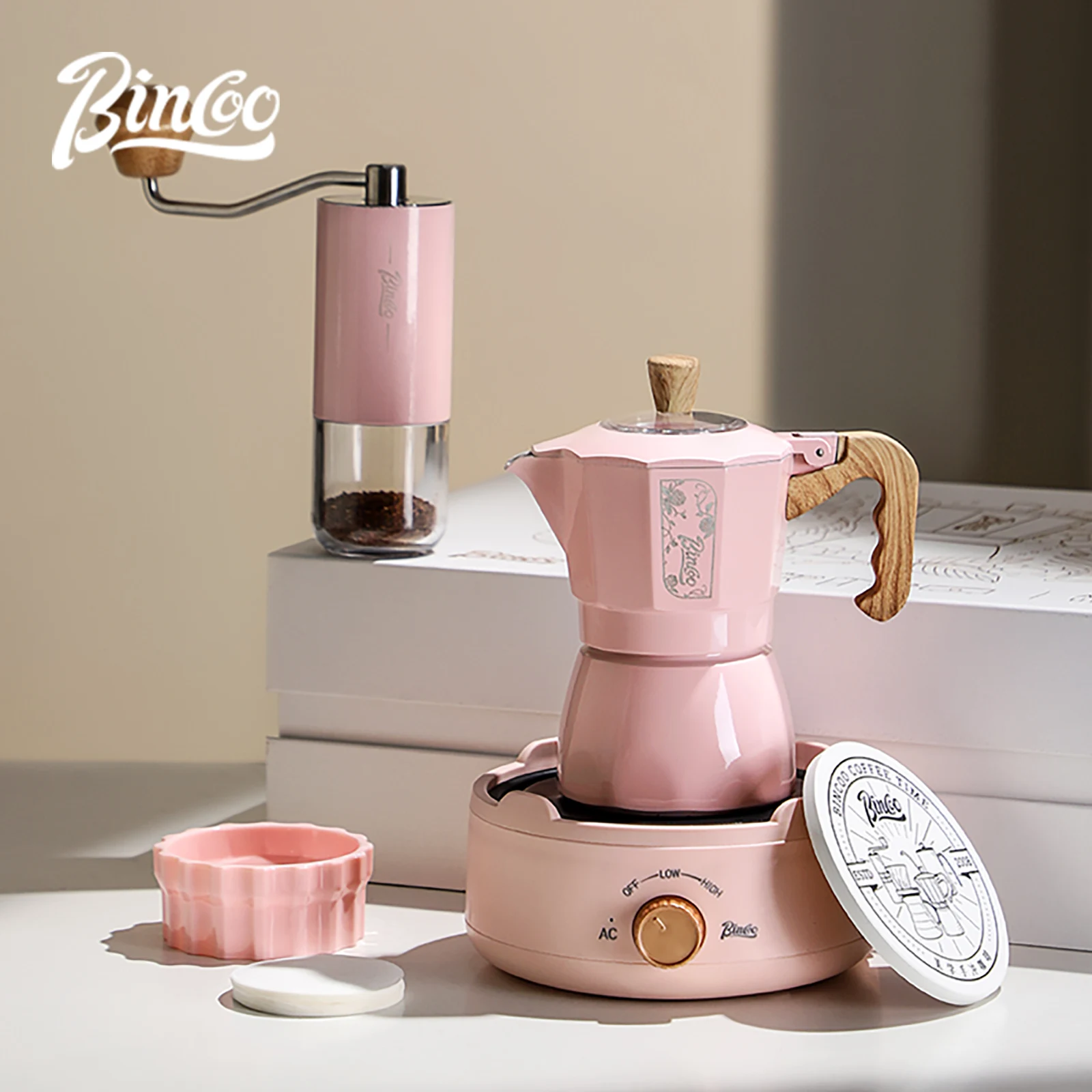 BINCOO デュアルバルブ モカポット ギフトボックス 抽 - Moka Pot Stove のレビューと価格