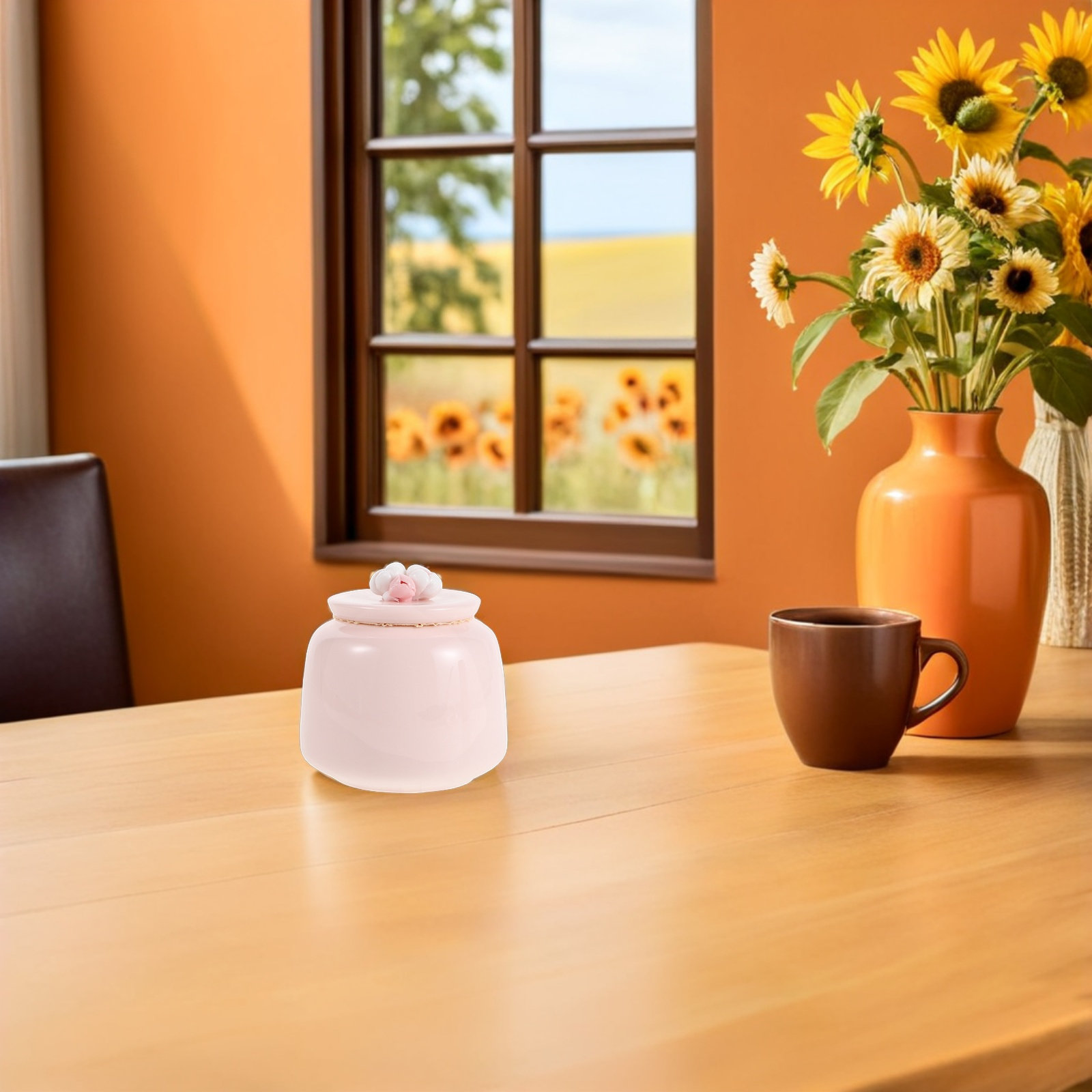 陶器製茶筒 ピンクの磁器製食品保存容器 密閉キッチンキャニス - Coffee Tea And Bean Leaf のレビューと価格