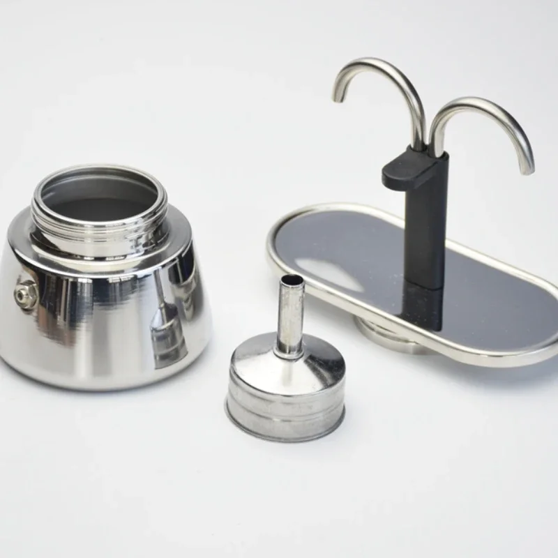 ステンレス鋼のミニ鍋,二重管,イタリアのコーヒーメーカー,家 - Moka Pot Stove のレビューと価格