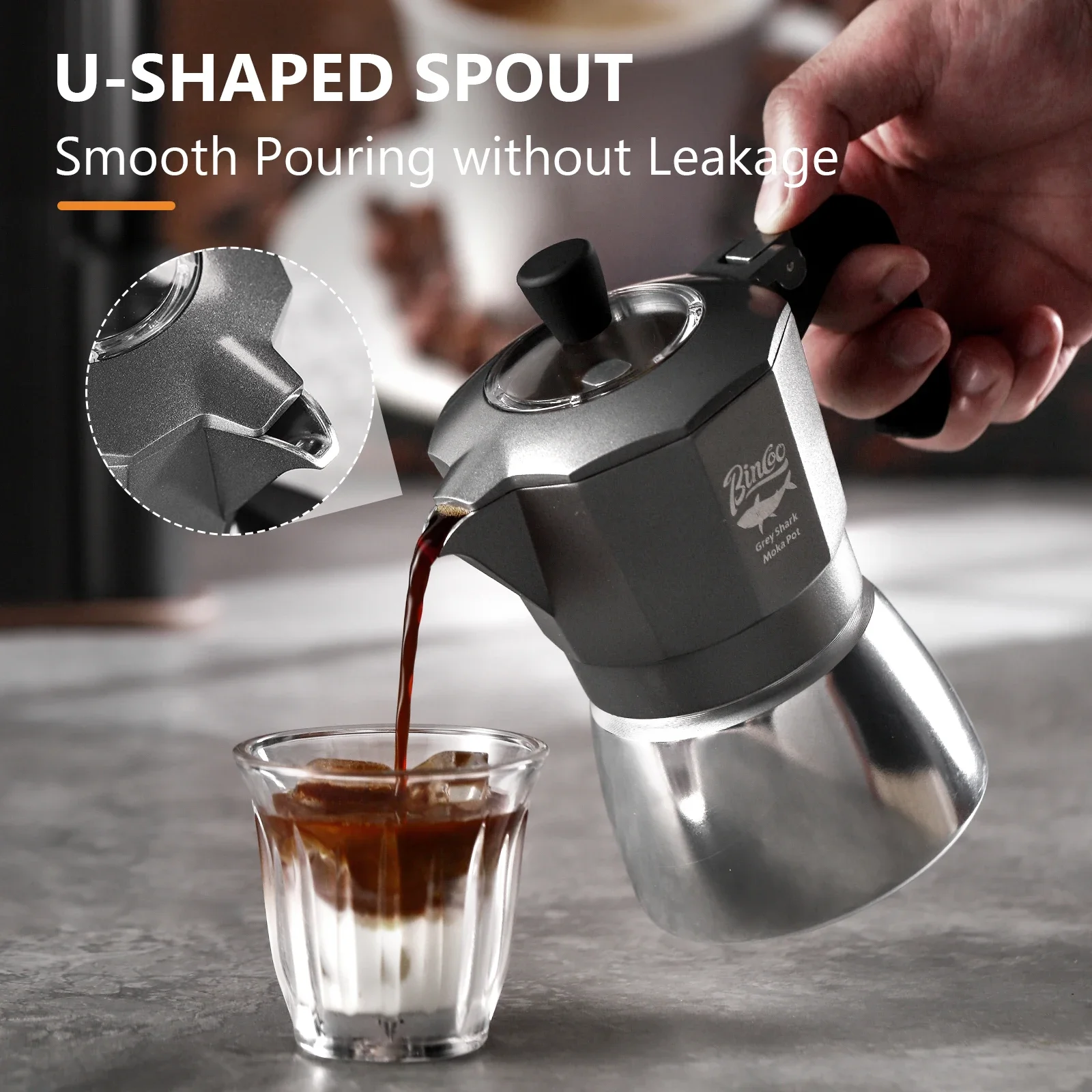 Bincoo 2カップ ダブルバルブ モカポット アルミ合金 - Moka Pot Stove のレビューと価格