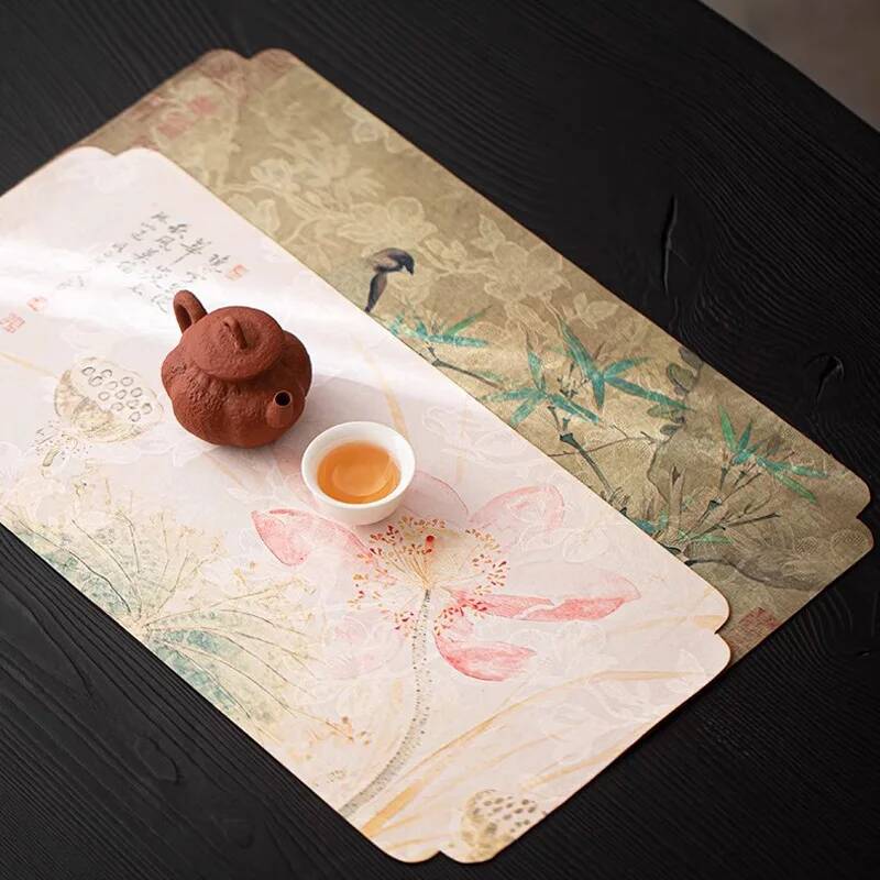 中国雲竹緑茶茶巾 中国禅茶茶巾 テーブルクロス 茶巾 - Bamboo Tea Tray のレビューと価格