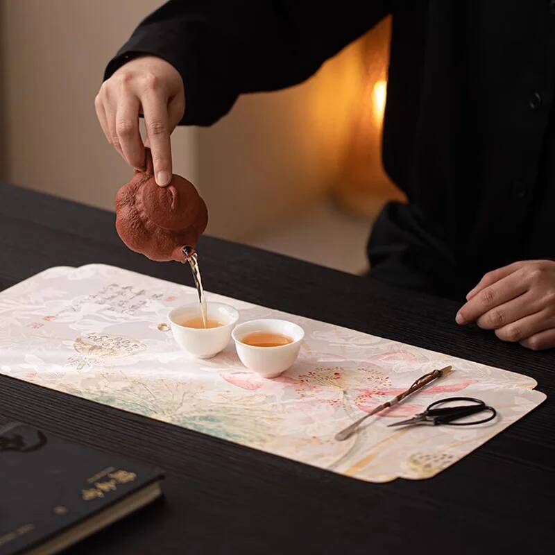 中国雲竹緑茶茶巾 中国禅茶茶巾 テーブルクロス 茶巾 - Bamboo Tea Tray のレビューと価格