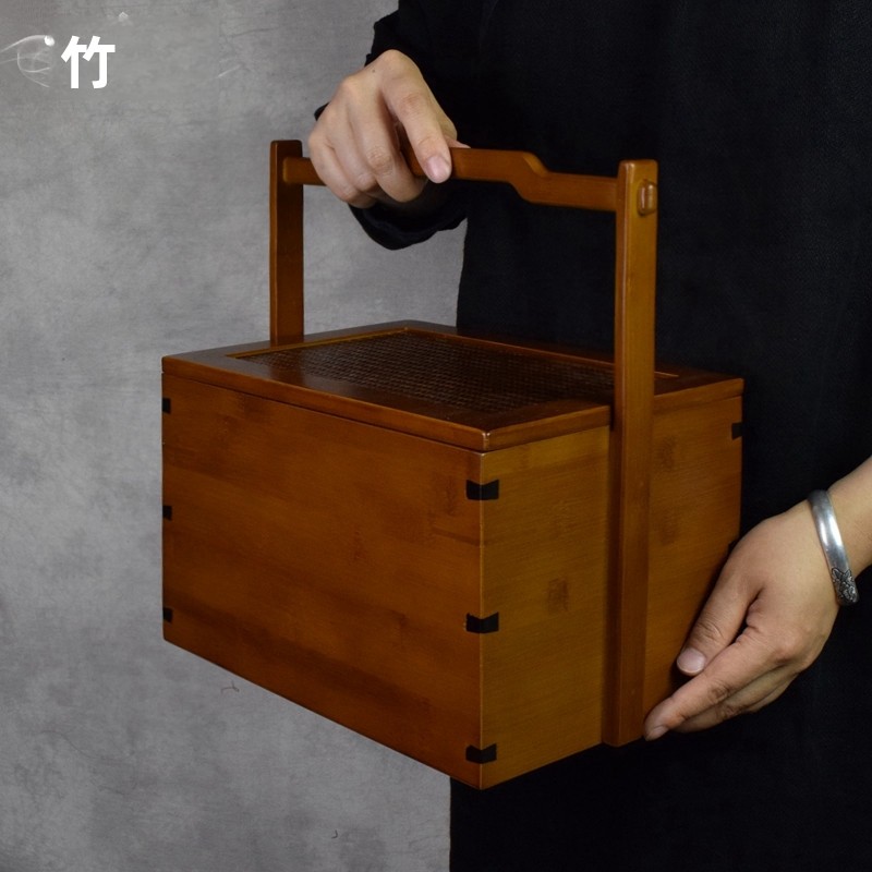携帯用旅行竹茶器収納ボックス、茶盆付き、防塵卓上竹茶箱、茶道 - Bamboo Tea Tray のレビューと価格