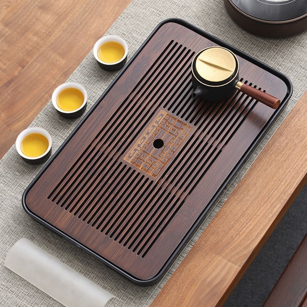 新しい竹製ティートレイ 43.5x26.5cm 貯水ティーサ - Bamboo Tea Tray のレビューと価格