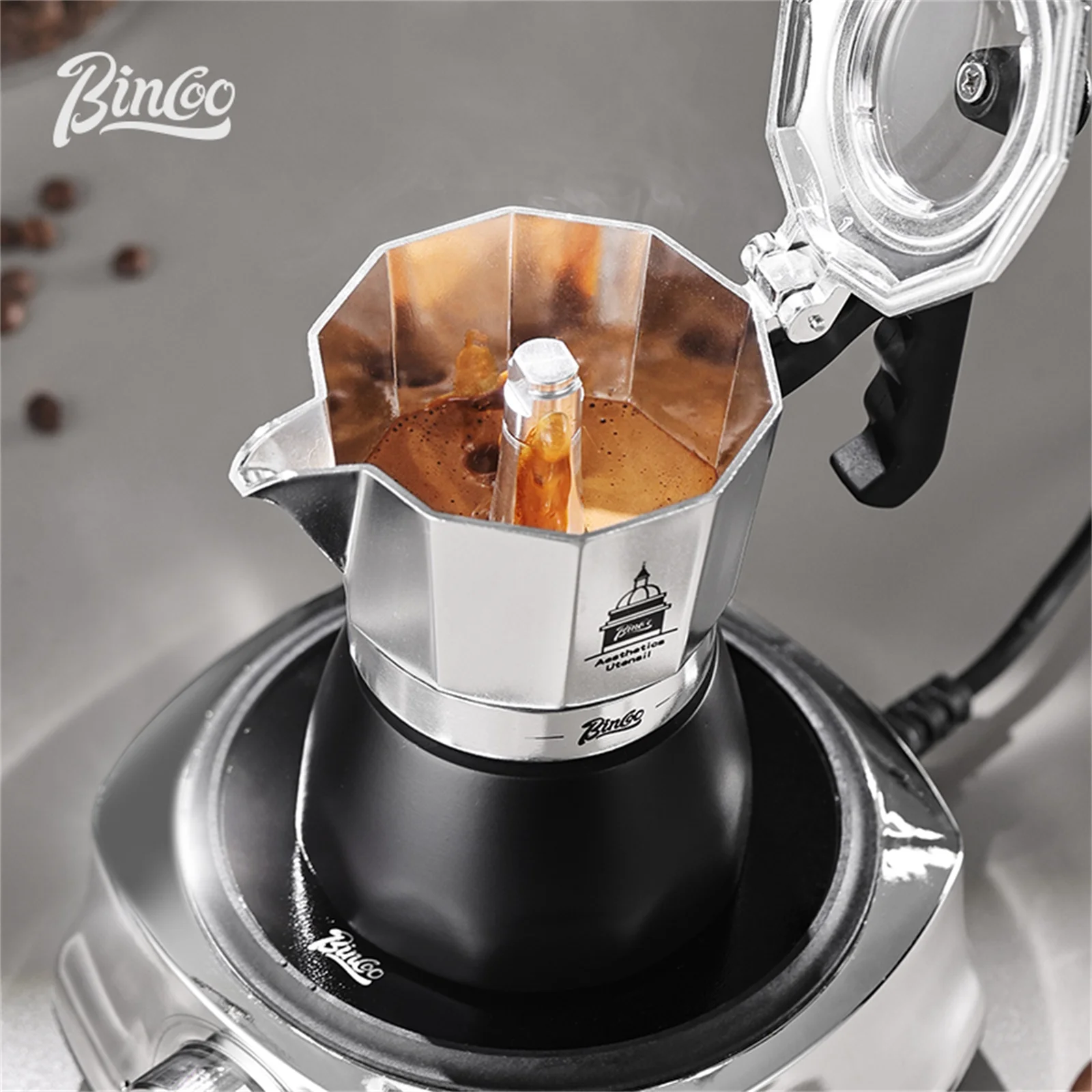 BINCOO ダブルバルブモカポット、エスプレッソ抽出コーヒ - Moka Pot Stove のレビューと価格
