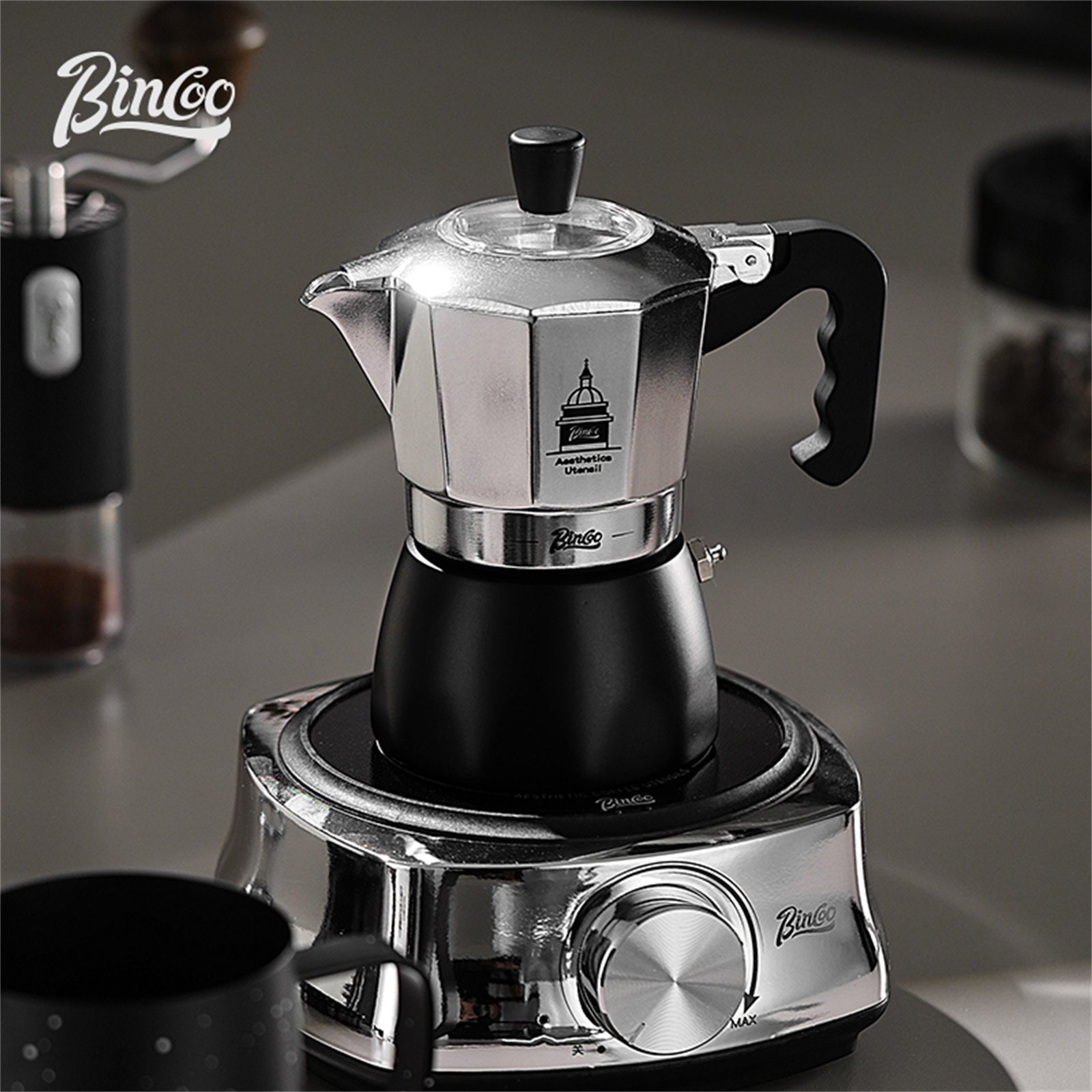 BINCOO ダブルバルブモカポット、エスプレッソ抽出コーヒ - Moka Pot Stove のレビューと価格