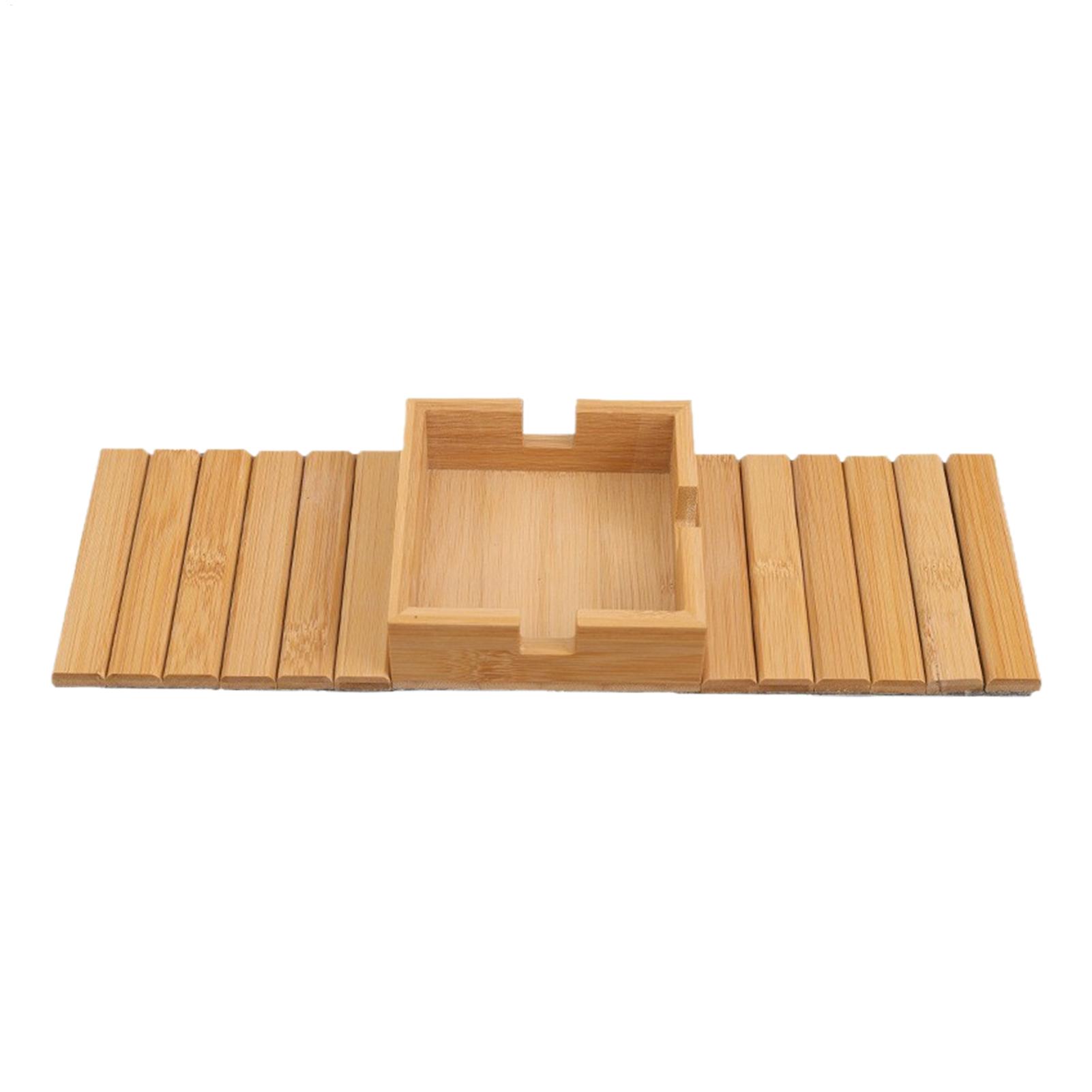 ソファカップホルダー木製ソファアームレストトレイ折りたたみ式 - Bamboo Tea Tray のレビューと価格