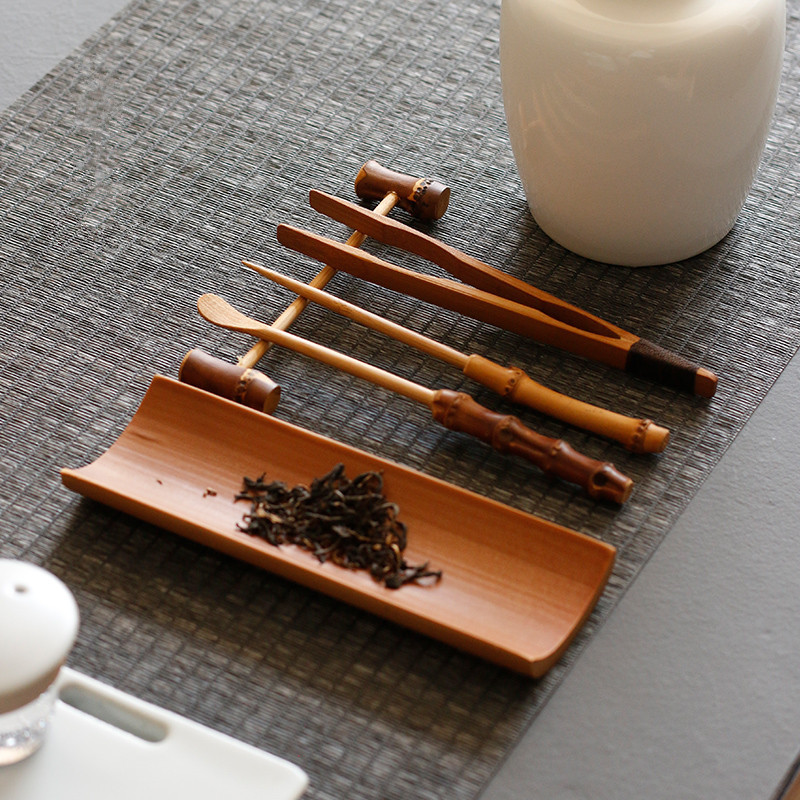 3/4/5 個竹炭化茶器セット茶トレイティースプーンティーク - Bamboo Tea Tray のレビューと価格