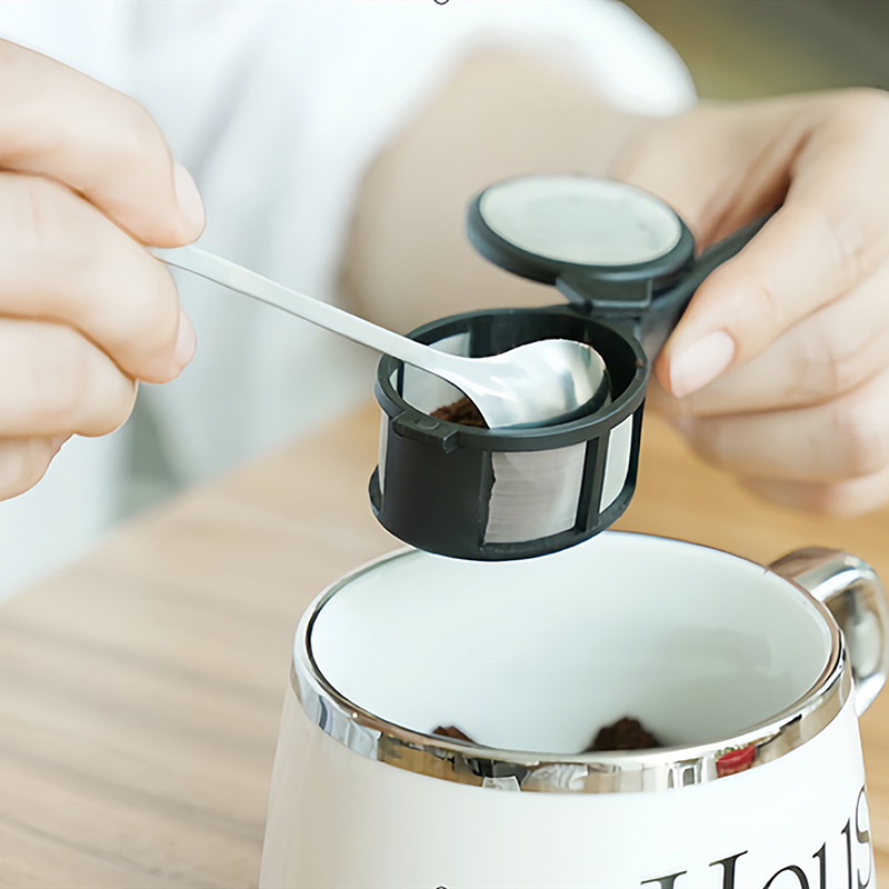 1PC コーヒーカプセルパウダーフィルタースプーンティーイン - Coffee Tea Spoon のレビューと価格