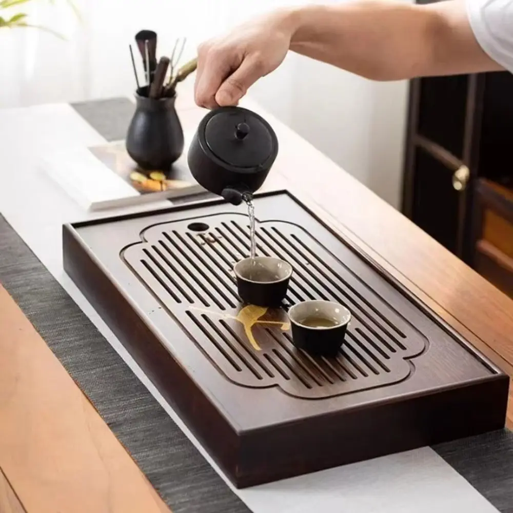 ミニ天然竹中国茶盆長方形取り外し可能な茶排水板排水シンプルな - Bamboo Tea Tray のレビューと価格