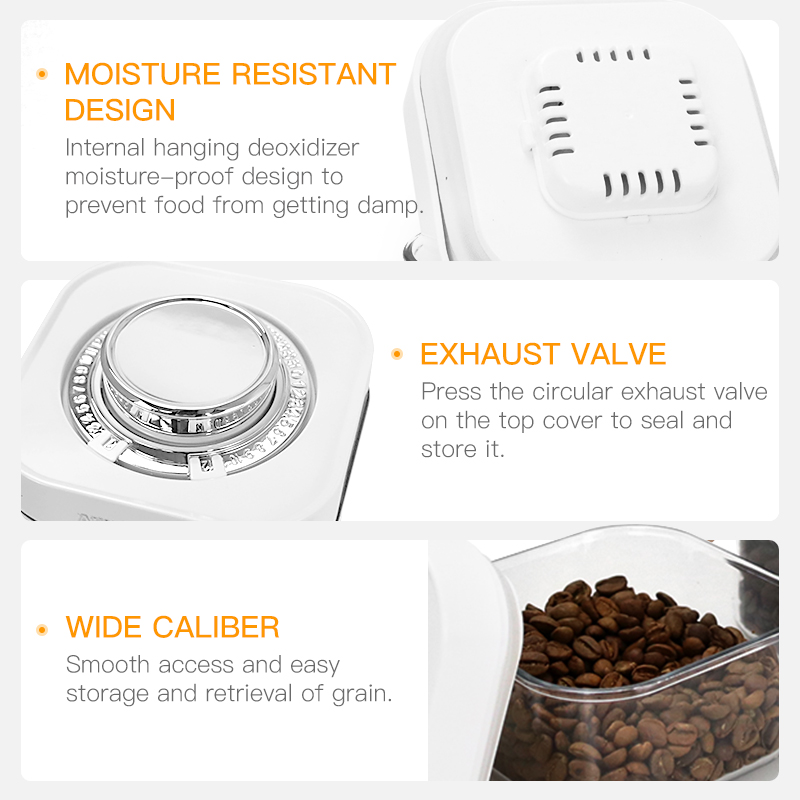 AliKisscafe コーヒー豆保存容器真空密閉タンクジャ - Coffee Tea Bean のレビューと価格