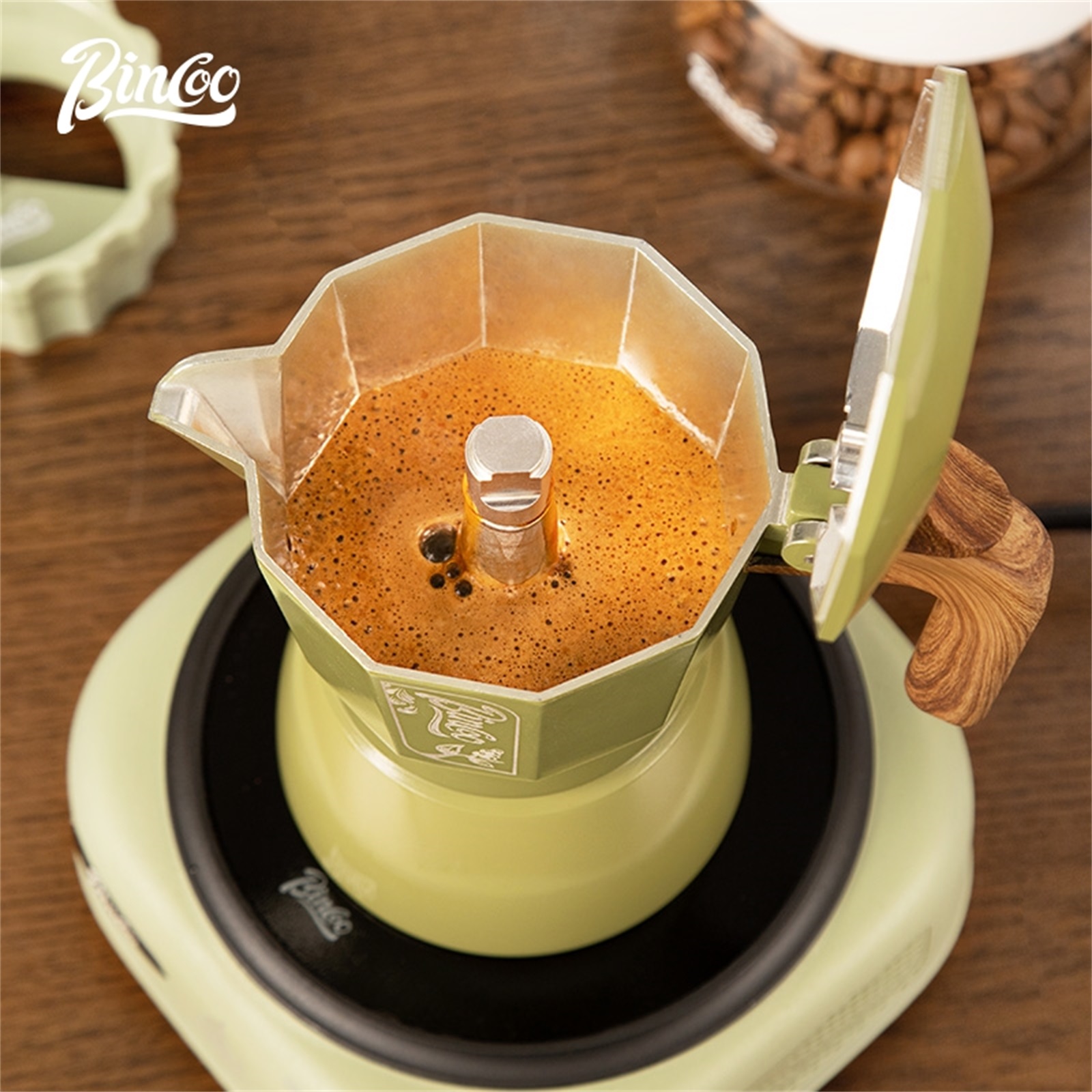 ビンクー プレミアム モカポットセット 6色展開 デュアルバ - Moka Pot Stove のレビューと価格