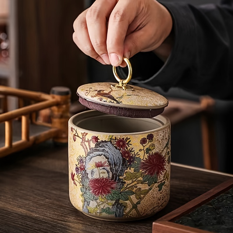 エナメルカラーの陶器製茶缶、粗陶器の陶器製密封缶、茶葉、コー - Coffee Tea Etc のレビューと価格