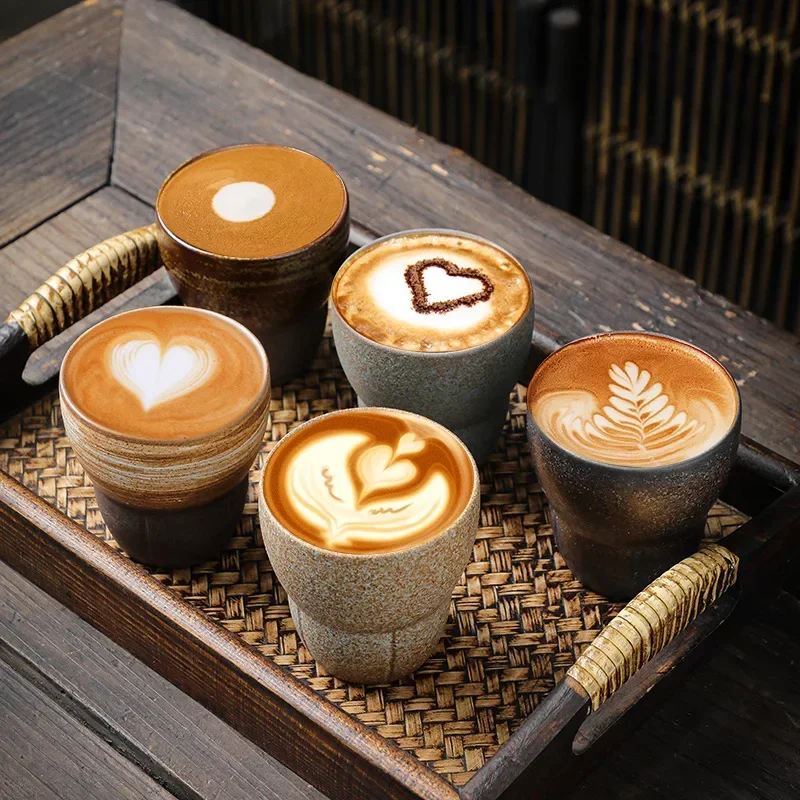 和風ラフ陶器エスプレッソカップレトロセラミックカンフーティー - Coffee Tea Japan のレビューと価格
