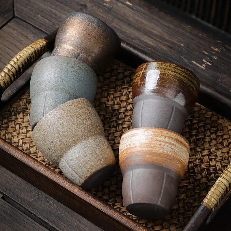 和風ラフ陶器エスプレッソカップレトロセラミックカンフーティー - Coffee Tea Japan のレビューと価格