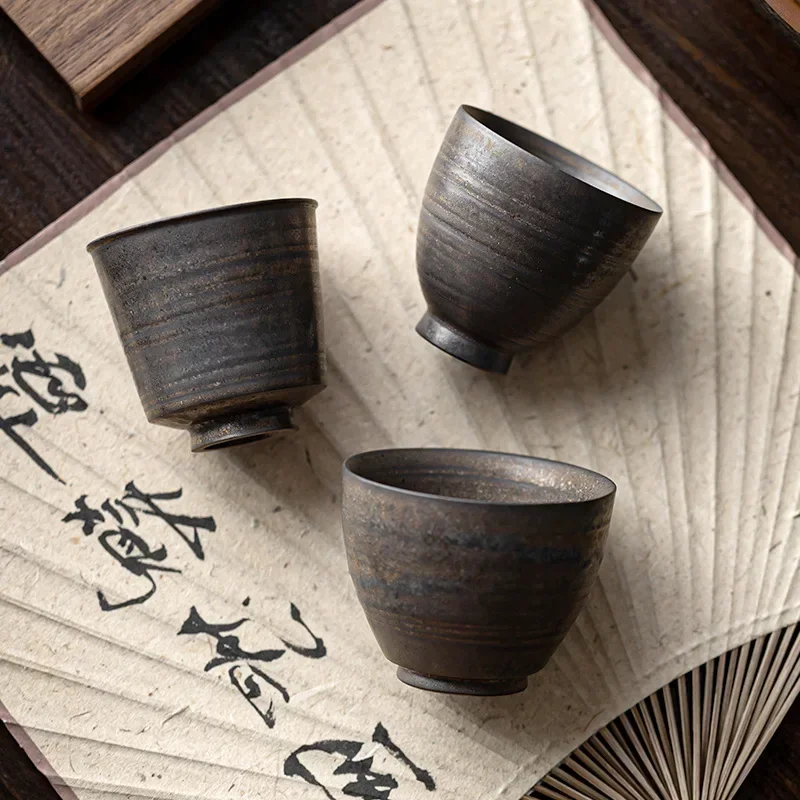 和風ラフ陶器エスプレッソカップレトロセラミックカンフーティー - Coffee Tea Japan のレビューと価格