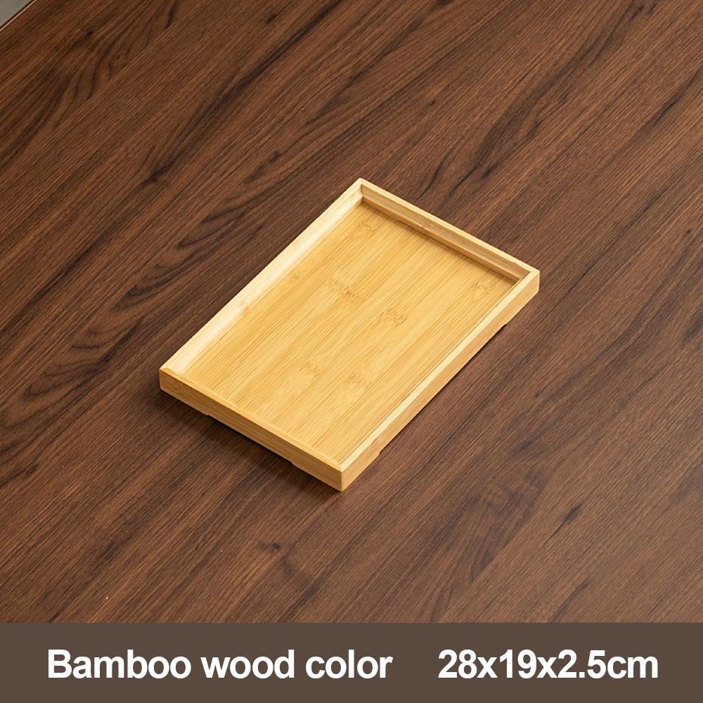 装飾トレイ 天然竹 竹製木製トレイ 長方形 レトロスタイル  - Bamboo Tea Tray のレビューと価格