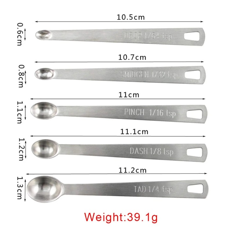 5個/セット 小さな計量スプーン ステンレス鋼 コーヒー 紅 - Coffee Tea Spoon のレビューと価格