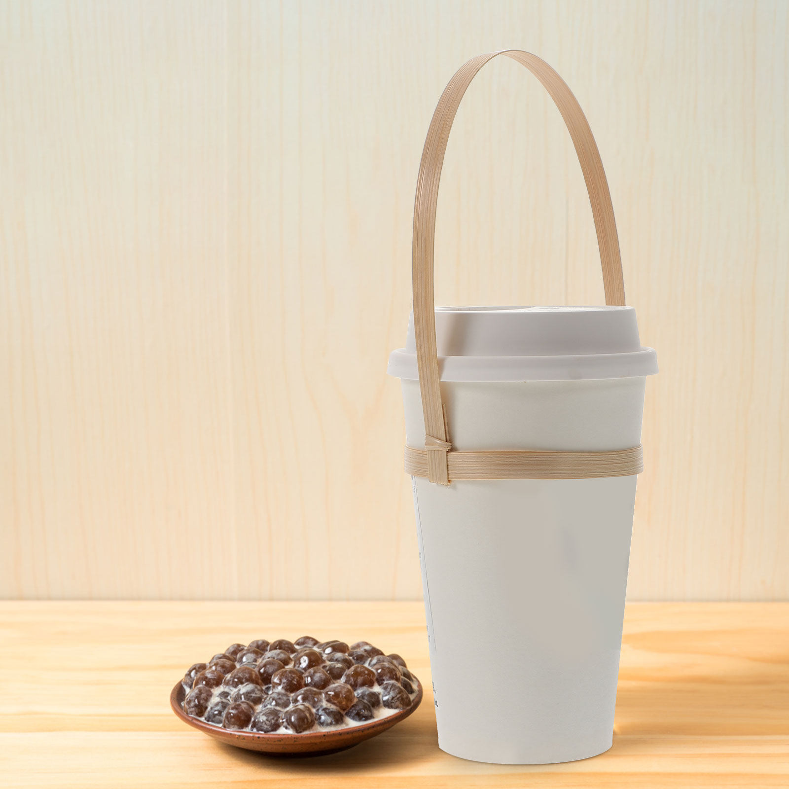 10 個竹製ドリンクキャリアコーヒーカップホルダー織物テイク - Bamboo Tea Tray のレビューと価格
