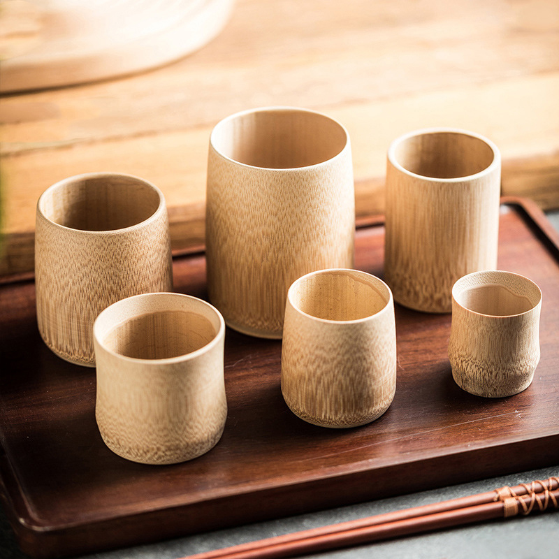 竹製の手作り木製カップ,日本のスタイル,刻まれた天然のウォー - Coffee Tea Japan のレビューと価格
