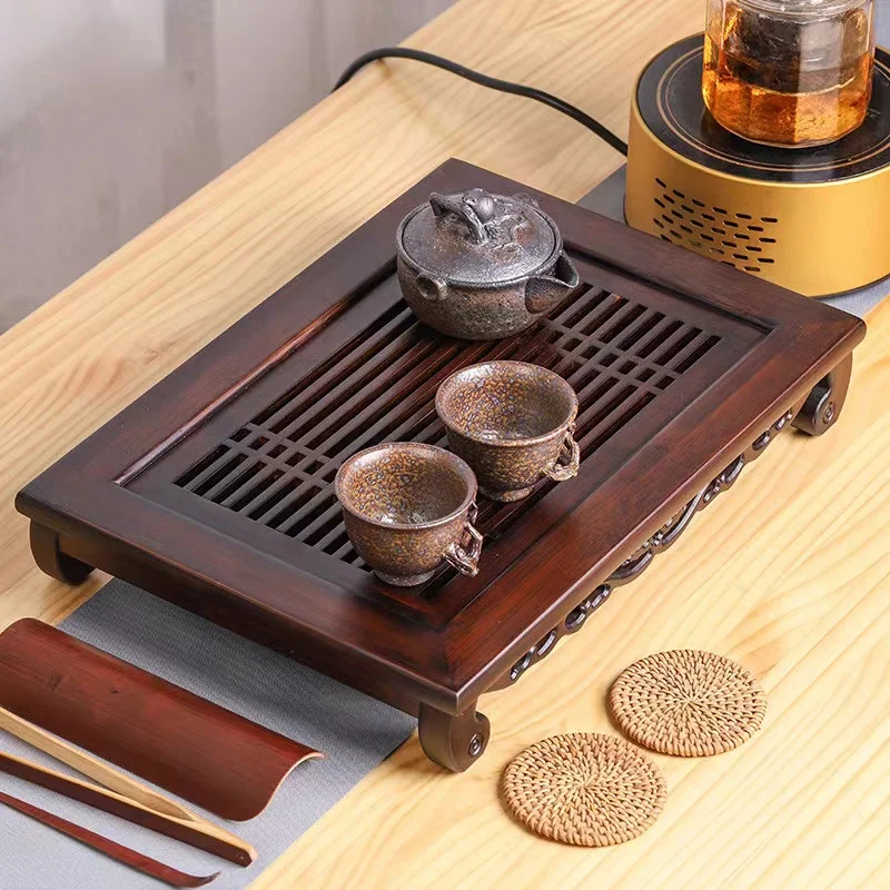 中国の天然竹ティートレイ,水収納,カンフーティーセット,家庭 - Bamboo Tea Tray のレビューと価格