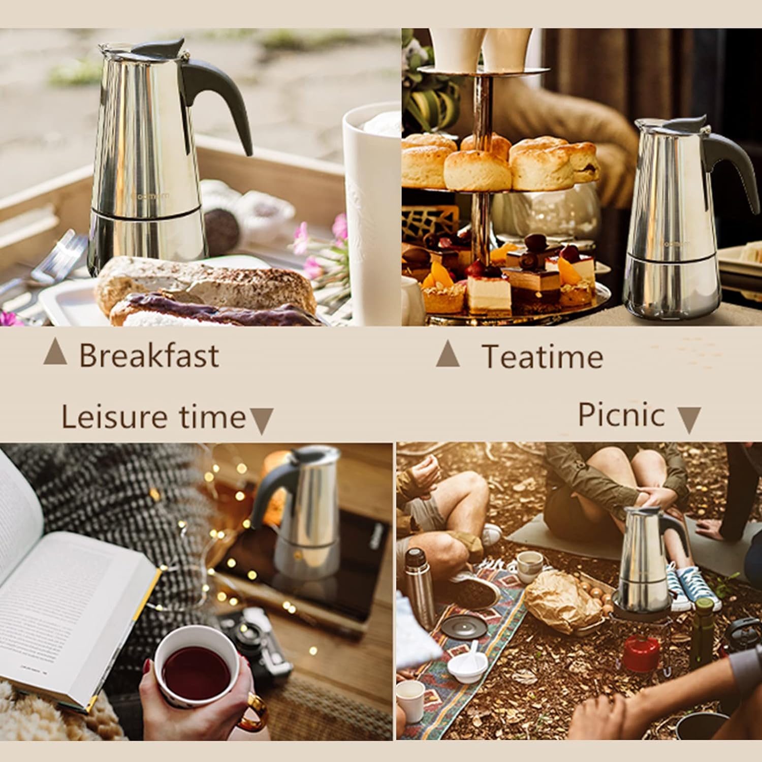 4/6/9カップモカポットカフェマシンエスプレッソカップコー - Moka Pot Stove のレビューと価格
