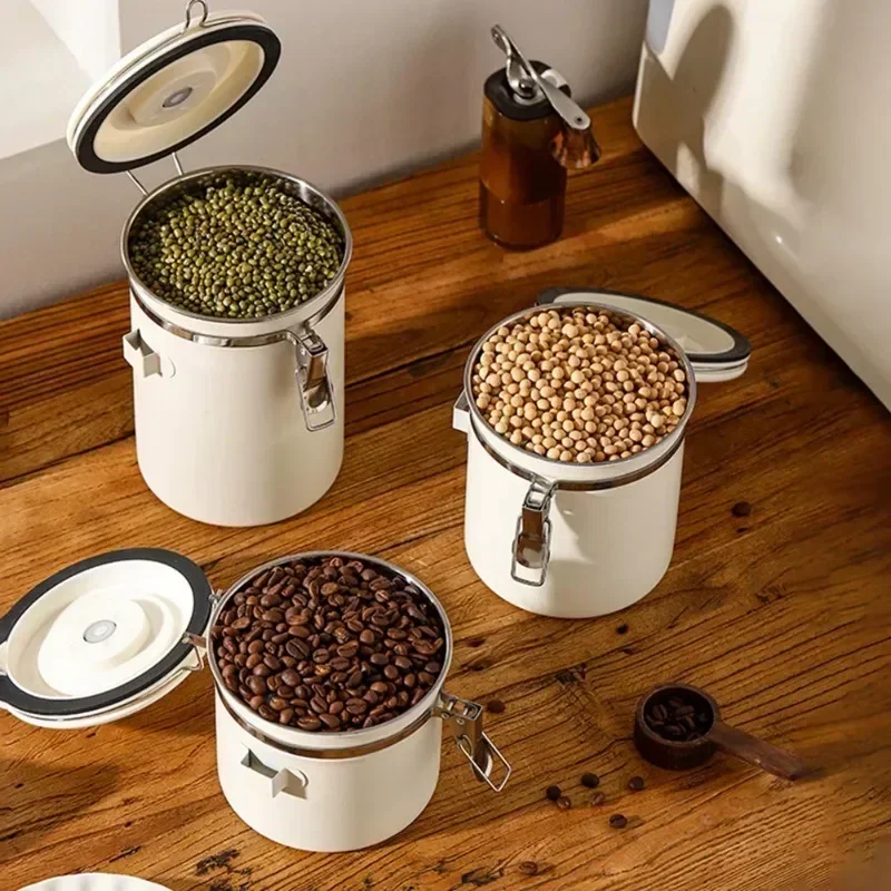 コーヒー缶、気密ステンレス製キッチン食品保存容器、日付トラッ - Coffee Tea Etc のレビューと価格
