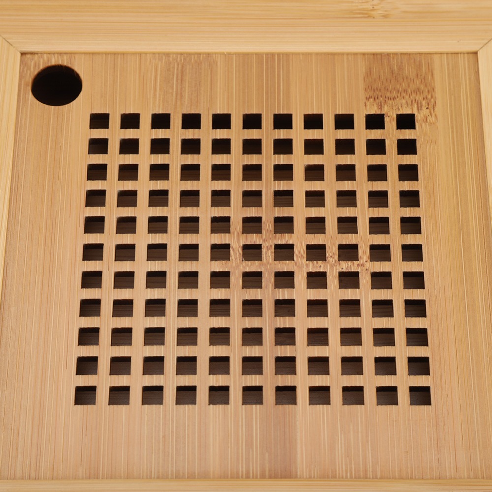 正方形デザインのカンフーティートレイ ミニサイズ 伝統的な中 - Bamboo Tea Tray のレビューと価格