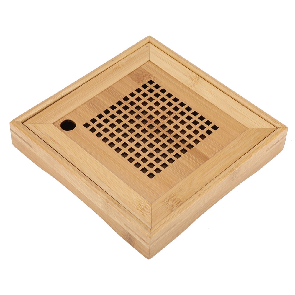 正方形デザインのカンフーティートレイ ミニサイズ 伝統的な中 - Bamboo Tea Tray のレビューと価格