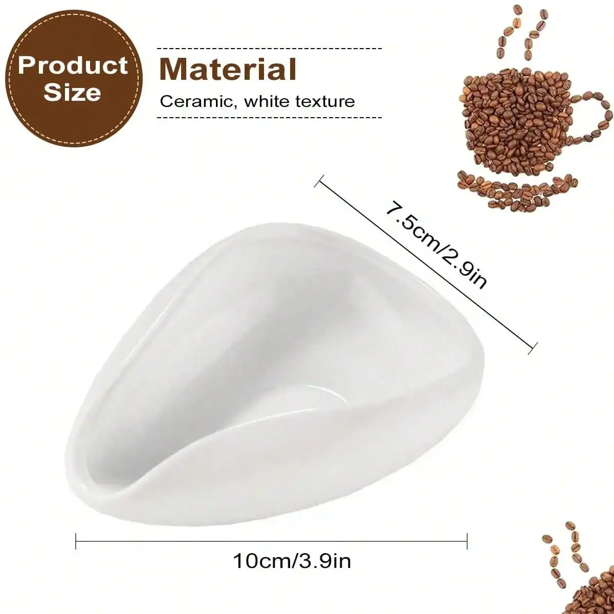 Leeseph コーヒー豆投与カップ、ピュアホワイトセラミッ - Coffee Tea Bean のレビューと価格