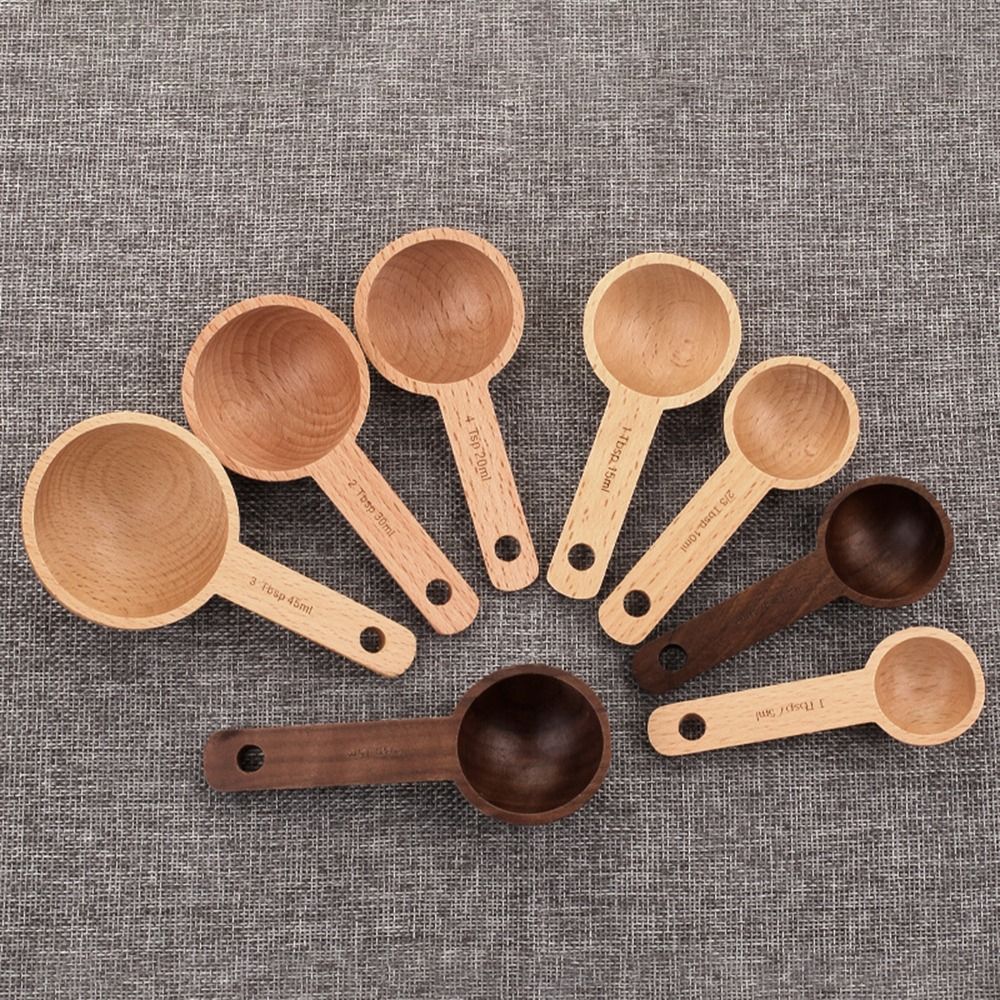 ポータブル大さじ計量スプーンクルミ木製7.5/10/15/3 - Coffee Tea Spoon のレビューと価格