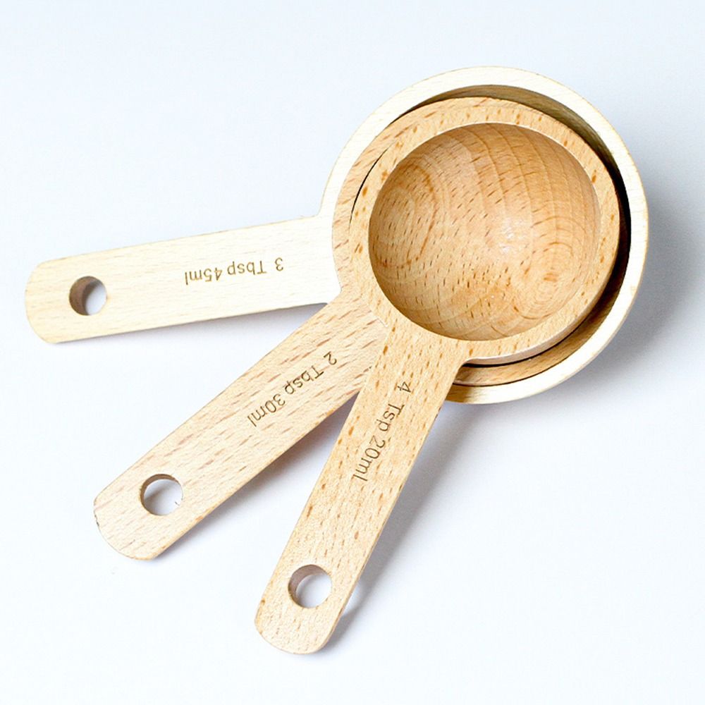ポータブル大さじ計量スプーンクルミ木製7.5/10/15/3 - Coffee Tea Spoon のレビューと価格